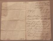 Letter from Private Hamilton