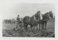 Farmer ploughing the land in The Camwy Valley