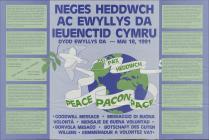 Neges heddwch ac ewyllys da plant Cymru, 1991.
