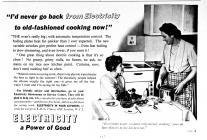Advertisement for electric cooking, 1950's