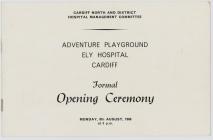 Brochure for the formal opening ceremony of the...