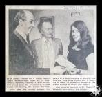 Newspaper cutting showing the President of the...