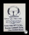 Flyer for an open meeting to discuss setting up...