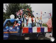 A photograph of the Line Dance Float taking...