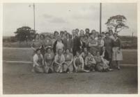 Photo: Johnsons Fabric workers, with Nesta 3rd...