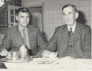 Photo: Beryl's husband yn the canteen, 1950s