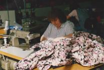 Photo: Olive working at Laura Ashley, 1980s