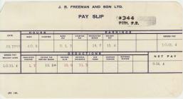 Freeman's Pay advice 23/7/65