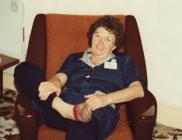 Marjorie Collins relaxing at home in her...