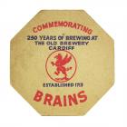 Brains Beer Mat - 1963 Anniversary