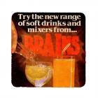 Brains Beer Mat - Try the new range of soft drinks