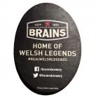 Brains Beer Mat - Home of Welsh Legends