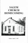 Salem Homecoming Reunion Church Program, August...
