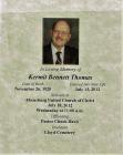 Kermit Bennett Thomas Prayer Card - 2012