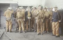 Group of miners at Oakdale Colliery 1981