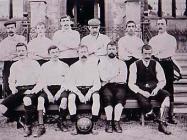 Group of men outside The North Wales Hospital,...