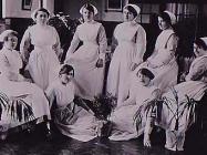Group of nurses inside The North Wales Hospital...