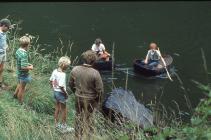 End of Ladies Coracle Race 1984