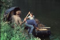 Coracles on River Bank 1984