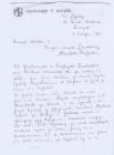 A letter to Merched y Wawr Llanddarog Branch...