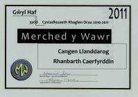 Llanddarog Branch's Certificate in the...