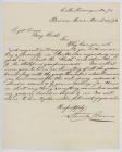 Letter to Captain J G Evans from Stuart Barnes,...