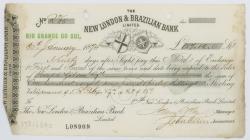 Cheque issued to Joseph Gibson from New London ...