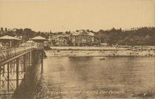 Esplanade Hotel from the Penarth Pier.