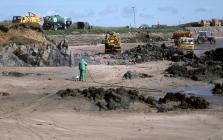 Cleaning oil off West Angle Bay following the...