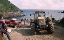 Heavy machinery used to clean oil of a...