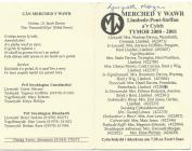 Merched y Wawr Lampeter Branch Programme 2000-2001