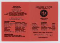 Merched y Wawr Tregaron Branch Programme 2012-2013