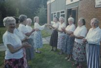 Merched y Wawr Ystalyfera Branch practice folk...