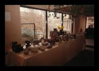 A photograph of a pottery exhibition in St....