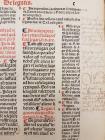 Incunabula, manicule detail. 1499