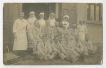 Photograph of medical staff and patients...