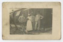 Photograph of Soldiers with Nurse Annie Jones...