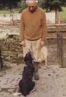 George Lock with his dogs on the farm at...