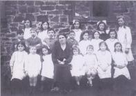 The three Lewis girls from Cwmceiliog at School.