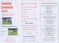 Programme for the 4th Cwmdu Summer Fete held on...