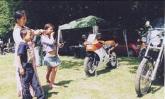 Motorcycles displayed at the 6th Cwmdu Village...