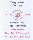 Poster advertising the Talley School Fun Day.