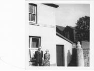 John Morgan Davies and Dinah Davies outside Ael...