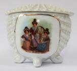 Welsh Costume china bowl and lid