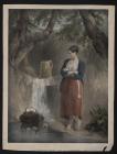 Welsh Costume: A Welsh Girl at a Spring, 1850s