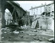 Image from c1900 showing works to extend Mill...