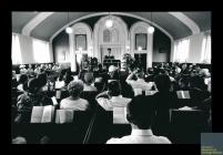 Photograph of the final service held at Queen&...