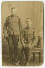 Postcard, two soldiers, First World War