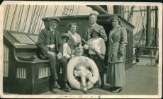 Group photograph taken on board the BELFORD...