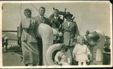 Group photograph taken on board the BELFORD...